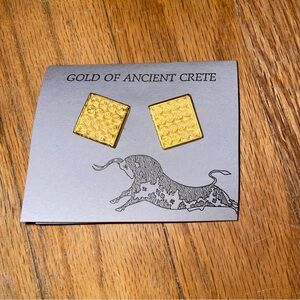 Gold Statement Stud Earrings